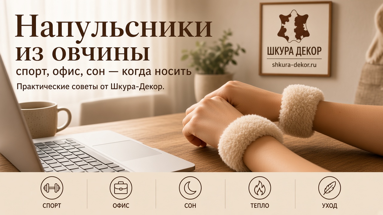 Напульсники из овчины: спорт, офис, сон — когда носить