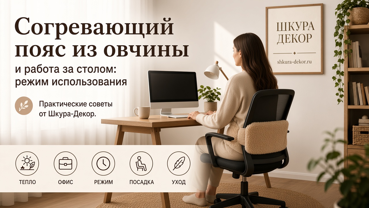 Согревающий пояс и работа за столом